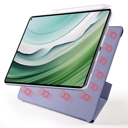 For Honor MagicPad 2 12.3 Fixed Buckle Magnetic Deformation Leather Tablet Case(Lavender Purple) - Honor by buy2fix | Online Shopping UK | buy2fix