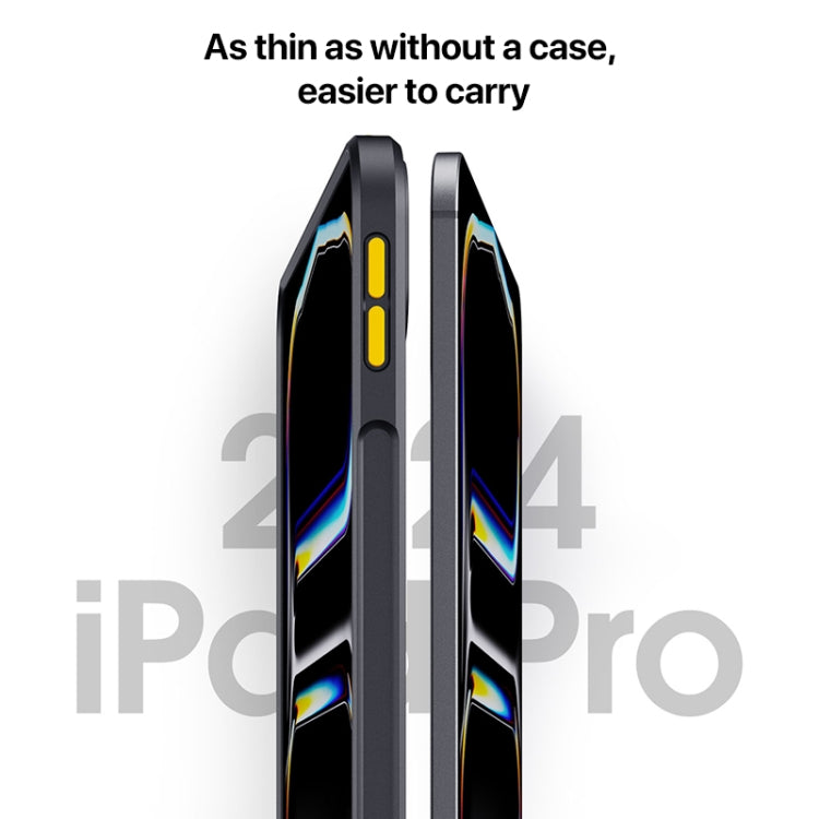 For iPad Air 13 2025 / 2024 Ming Shield Series PC Hybrid TPU Tablet Case(Black) by buy2fix