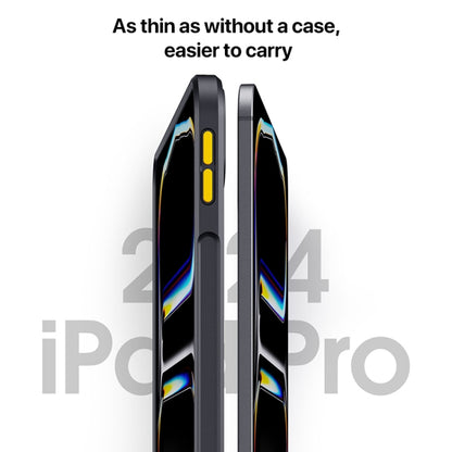 For iPad Air 13 2025 / 2024 Ming Shield Series PC Hybrid TPU Tablet Case(Black) by buy2fix