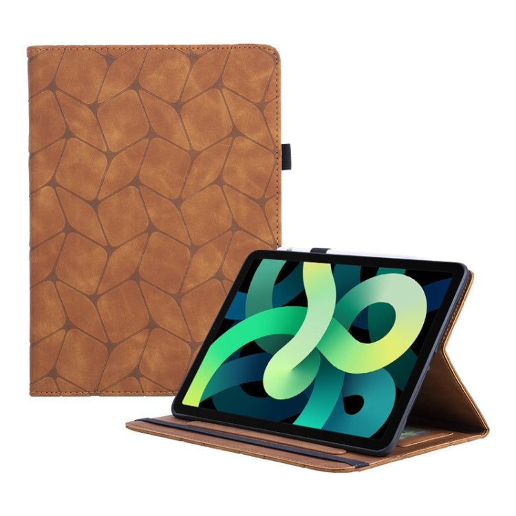 For iPad Air 2024 / Air 2022 10.9 Embossed Geometric Leather Smart Tablet Case(Brown) - iPad Air 11 2024 Cases by buy2fix | Online Shopping UK | buy2fix