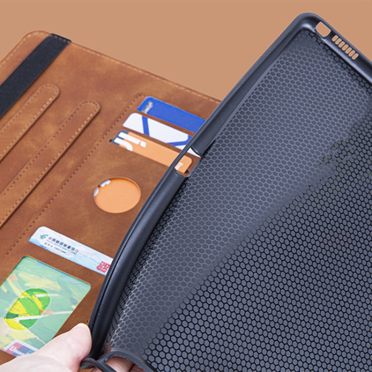 For iPad 2025 / 2022 Embossed Geometric Leather Smart Tablet Case(Brown) - iPad 2025 / 2022 Cases by buy2fix | Online Shopping UK | buy2fix