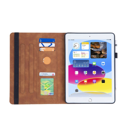 For iPad 10.2 2021 / 2020 / 10.5 Embossed Geometric Leather Smart Tablet Case(Brown) - iPad 10.2 Cases by buy2fix | Online Shopping UK | buy2fix