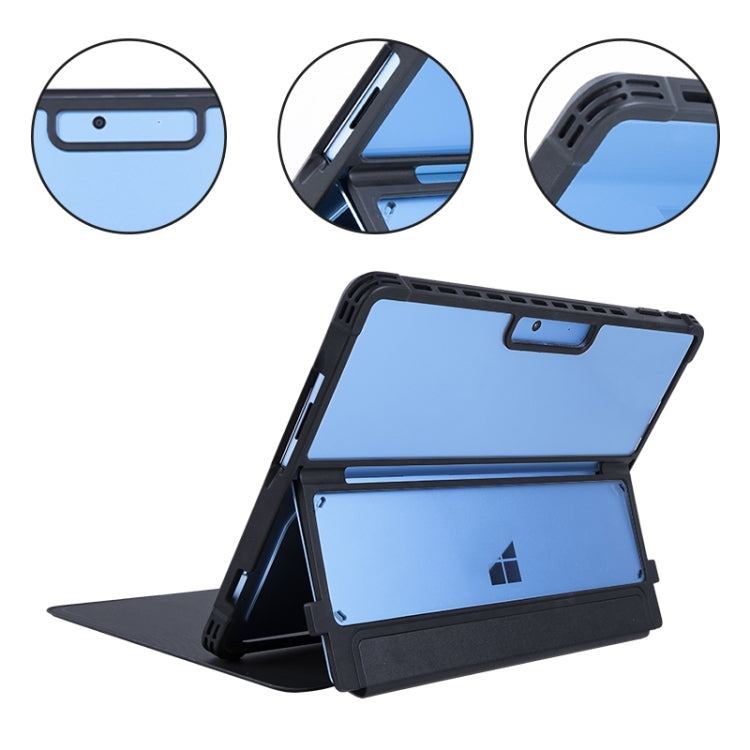 For Microsoft Surface Pro 9 / 10 / 11 Conjoined Acrylic Leather Tablet Case(Black) - Others by buy2fix | Online Shopping UK | buy2fix
