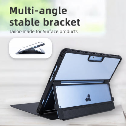 For Microsoft Surface Pro 9 / 10 / 11 Conjoined Acrylic Leather Tablet Case(Black) - Others by buy2fix | Online Shopping UK | buy2fix