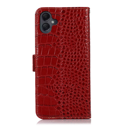 For Samsung Galaxy A06 4G Crocodile Top Layer Cowhide Leather Phone Case(Red) - Galaxy Phone Cases by buy2fix | Online Shopping UK | buy2fix