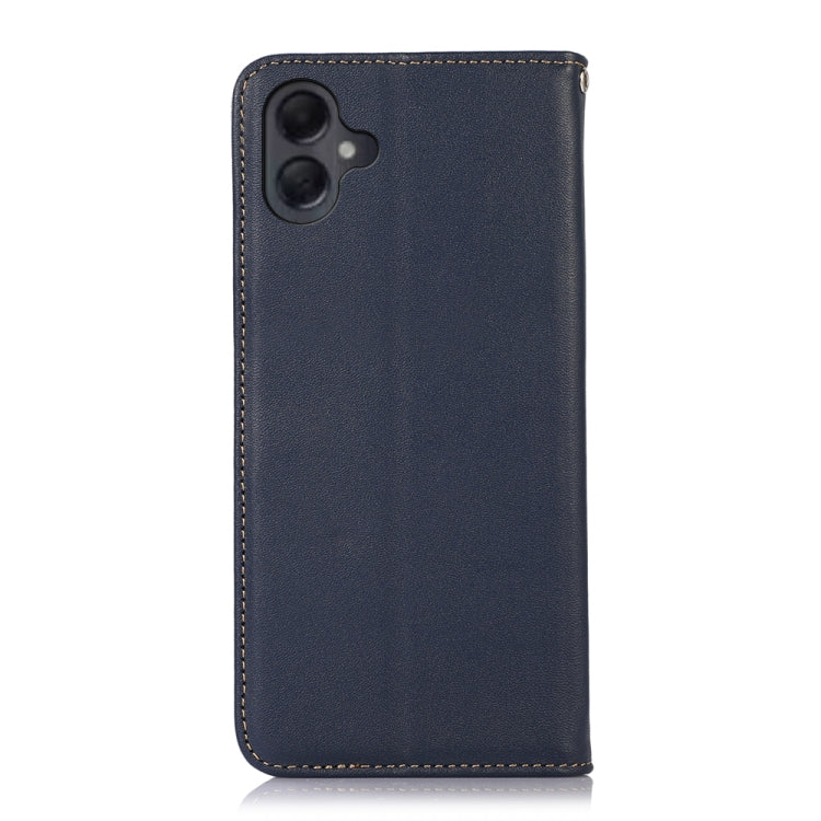 For Samsung Galaxy A06 4G KHAZNEH Nappa Top Layer Cowhide Leather Phone Case(Blue) - Galaxy Phone Cases by buy2fix | Online Shopping UK | buy2fix