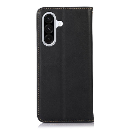 For Samsung Galaxy A26 5G KHAZNEH Nappa Top Layer Cowhide Leather Phone Case(Black) - Galaxy Phone Cases by buy2fix | Online Shopping UK | buy2fix
