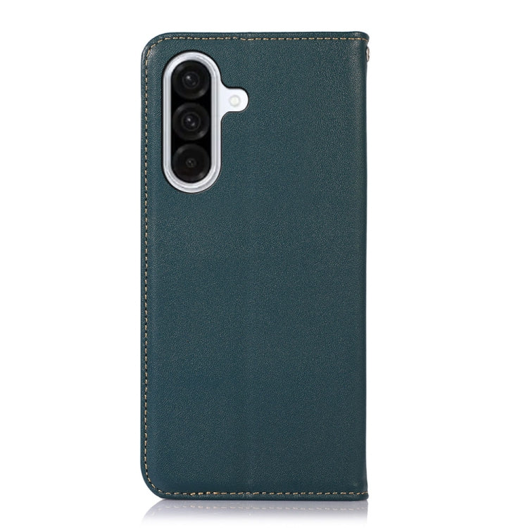 For Samsung Galaxy A56 5G KHAZNEH Nappa Top Layer Cowhide Leather Phone Case(Green) - Galaxy Phone Cases by buy2fix | Online Shopping UK | buy2fix