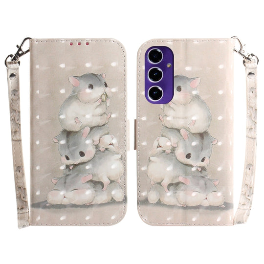 For Galaxy A16 5G 3D Colored Horizontal Flip Leather Phone Case(Squirrels)