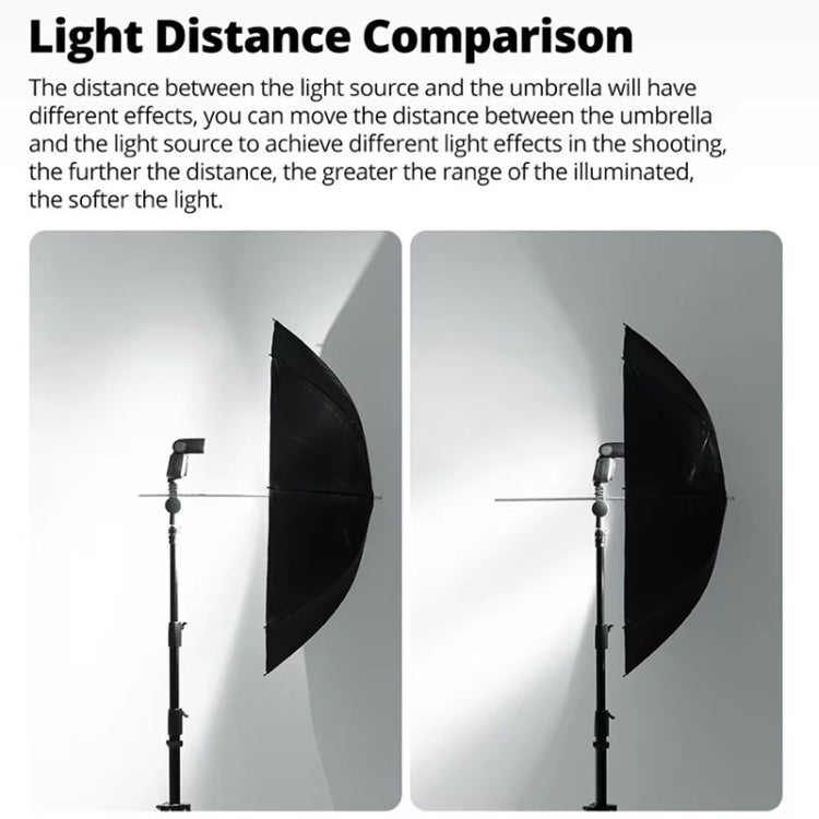 Godox UB002 Photography Studio Reflector Diffuser Umbrella, Size:40 inch 102cm(Black Silver) -  by Godox | Online Shopping UK | buy2fix