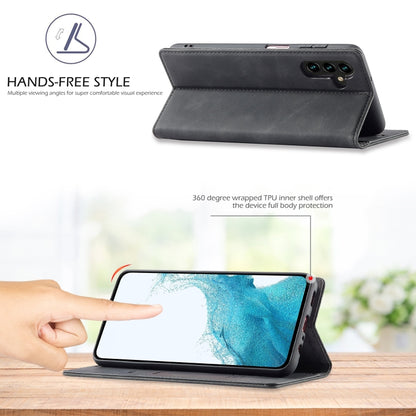 For Samsung Galaxy S24 FE 5G LC.IMEEKE Strong Magnetism Microfiber Leather Phone Case(Black) - Galaxy S24 FE 5G Cases by LC.IMEEKE | Online Shopping UK | buy2fix