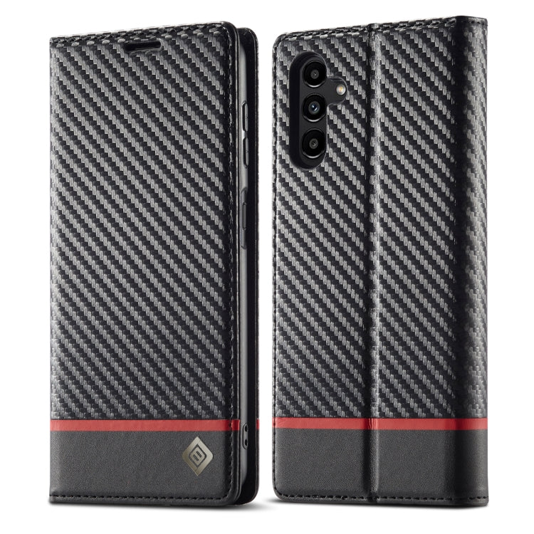 For Samsung Galaxy S24 FE 5G LC.IMEEKE Carbon Fiber Leather Phone Case(Horizontal Black) - Galaxy S24 FE 5G Cases by LC.IMEEKE | Online Shopping UK | buy2fix