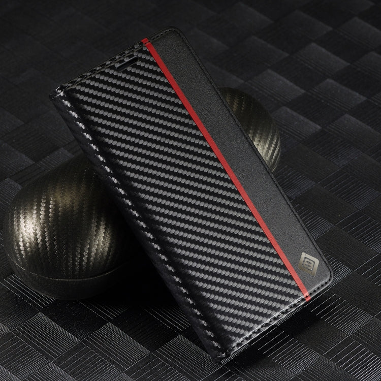 For Samsung Galaxy S25 Ultra 5G LC.IMEEKE Carbon Fiber Leather Phone Case(Vertical Black) by LC.IMEEKE