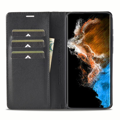 For Samsung Galaxy S25+ 5G LC.IMEEKE Carbon Fiber Leather Phone Case(Vertical Black) by LC.IMEEKE