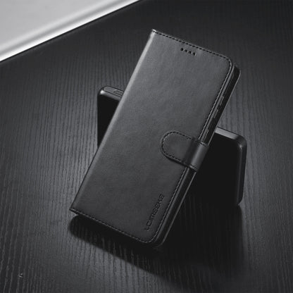 For Samsung Galaxy S25 5G LC.IMEEKE Calf Texture Leather Phone Case(Black) by LC.IMEEKE