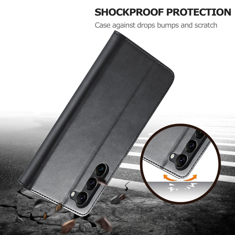 For Samsung Galaxy S25 5G LC.IMEEKE Calf Texture Leather Phone Case(Black) by LC.IMEEKE