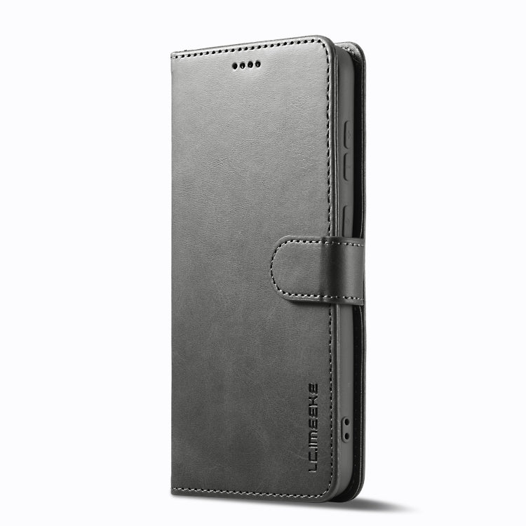 For Samsung Galaxy S25 5G LC.IMEEKE Calf Texture Leather Phone Case(Grey) by LC.IMEEKE