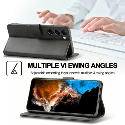 For Samsung Galaxy S25 5G LC.IMEEKE Calf Texture Leather Phone Case(Grey) by LC.IMEEKE