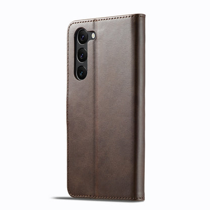 For Samsung Galaxy S25 5G LC.IMEEKE Calf Texture Leather Phone Case(Coffee) by LC.IMEEKE