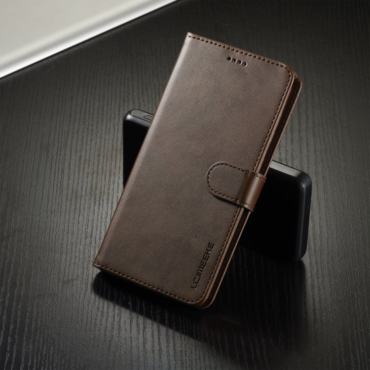 For Samsung Galaxy S25+ 5G LC.IMEEKE Calf Texture Leather Phone Case(Coffee) by LC.IMEEKE