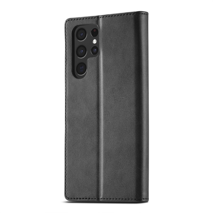 For Samsung Galaxy S25 Ultra 5G LC.IMEEKE Calf Texture Leather Phone Case(Black) by LC.IMEEKE