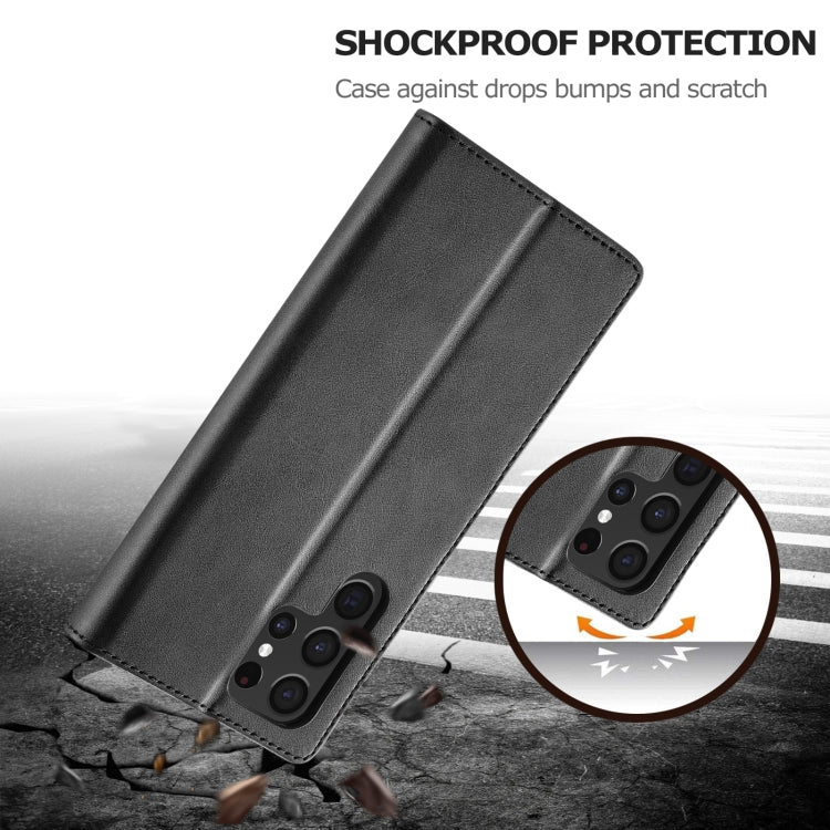 For Samsung Galaxy S25 Ultra 5G LC.IMEEKE Calf Texture Leather Phone Case(Black) by LC.IMEEKE