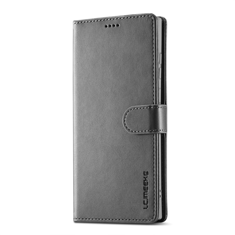 For Samsung Galaxy S25 Ultra 5G LC.IMEEKE Calf Texture Leather Phone Case(Grey) by LC.IMEEKE