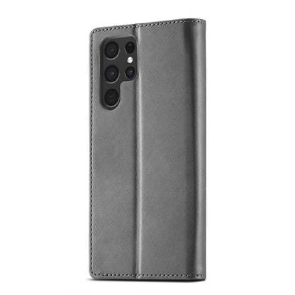 For Samsung Galaxy S25 Ultra 5G LC.IMEEKE Calf Texture Leather Phone Case(Grey) by LC.IMEEKE