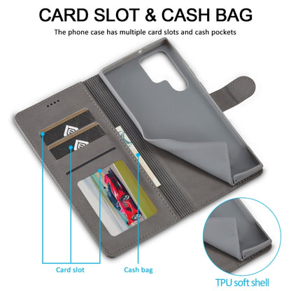 For Samsung Galaxy S25 Ultra 5G LC.IMEEKE Calf Texture Leather Phone Case(Grey) by LC.IMEEKE
