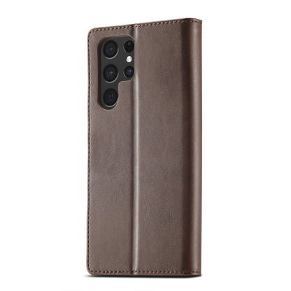 For Samsung Galaxy S25 Ultra 5G LC.IMEEKE Calf Texture Leather Phone Case(Coffee) by LC.IMEEKE