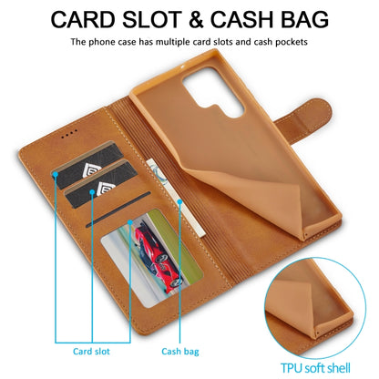 For Samsung Galaxy S25 Ultra 5G LC.IMEEKE Calf Texture Leather Phone Case(Brown) by LC.IMEEKE