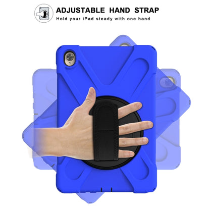 For Huawei MediaPad M6 10.8 Shockproof Colorful Silicone + PC Protective Case with Holder & Hand Grip Strap(Blue) - Huawei by buy2fix | Online Shopping UK | buy2fix
