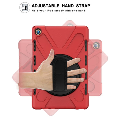 For Huawei MediaPad M5 10.8 Shockproof Colorful Silicone + PC Protective Case with Holder & Hand Grip Strap(Red) - Huawei by buy2fix | Online Shopping UK | buy2fix