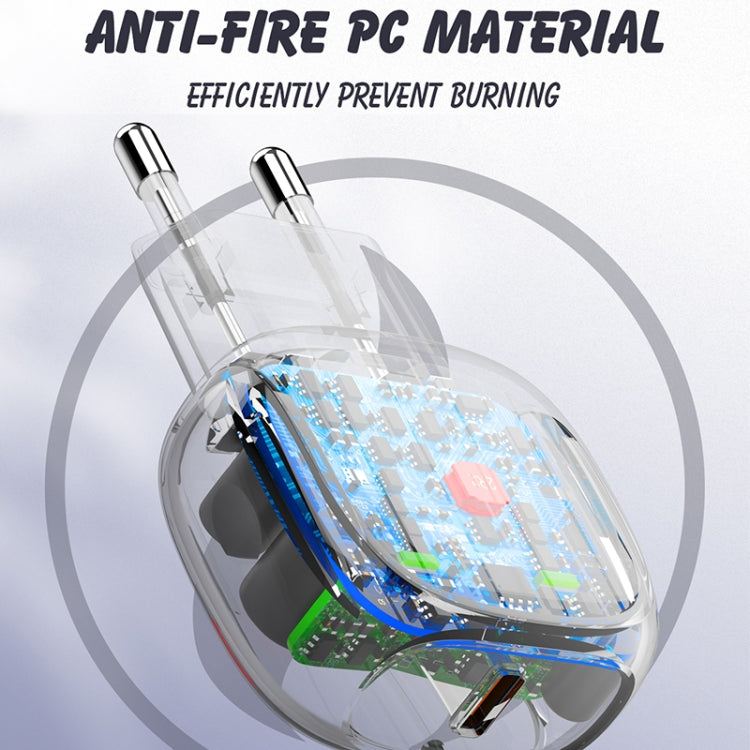 LDNIO A1206C PD27W USB-C / Type-C Fast Charger with 1m Type-C Cable, Plug Type:EU Plug(White) - USB Charger by LDNIO | Online Shopping UK | buy2fix