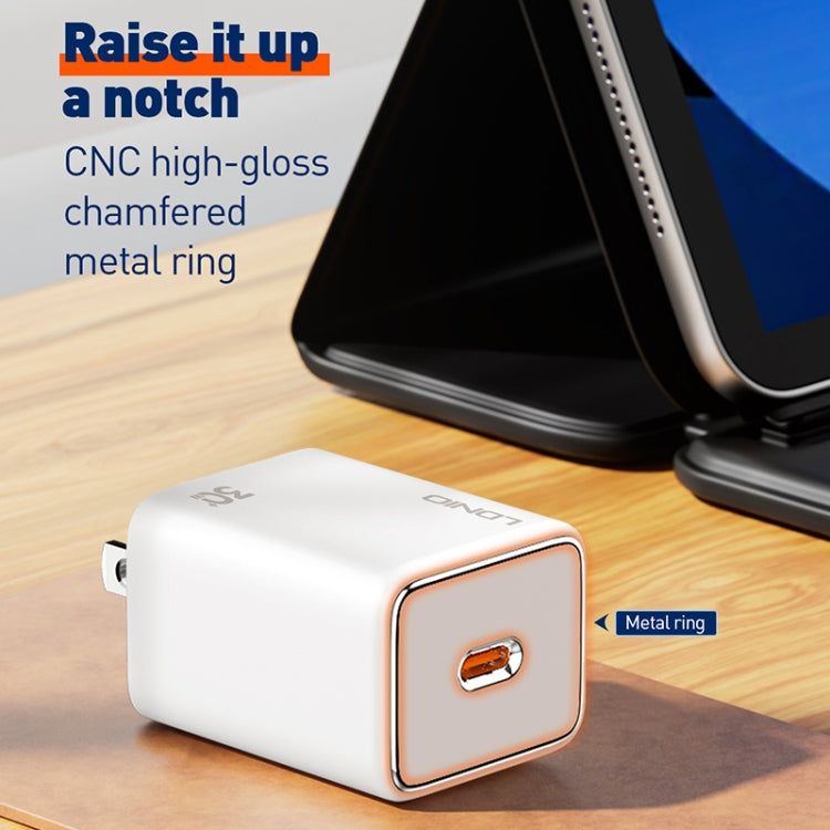 LDNIO A1508C PD30W USB-C / Type-C Fast Charger with 1m Type-C Cable(White) - USB Charger by LDNIO | Online Shopping UK | buy2fix