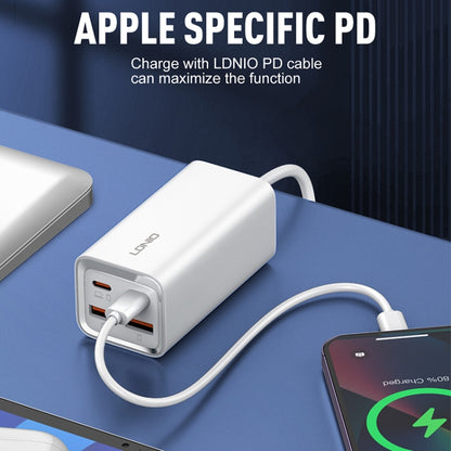 LDNIO A4610C PD65W Dual USB-C / Type-C + Dual USB Fast Charger, Cable Length: 1.5m, Plug Type:UK Plug(White) - USB Charger by LDNIO | Online Shopping UK | buy2fix