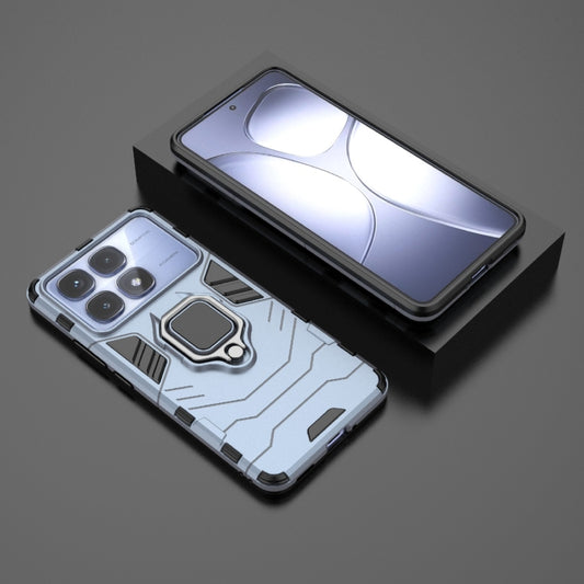 For Redmi K70 Ultra Global Shockproof PC + TPU Holder Phone Case(Navy Blue) by buy2fix