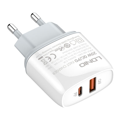 LDNIO Q229 QC3.0 / PD20W USB + Type-C Fast Charger with 1m Type-C to Type-C Cable, Plug Type:EU Plug(White) - USB Charger by LDNIO | Online Shopping UK | buy2fix