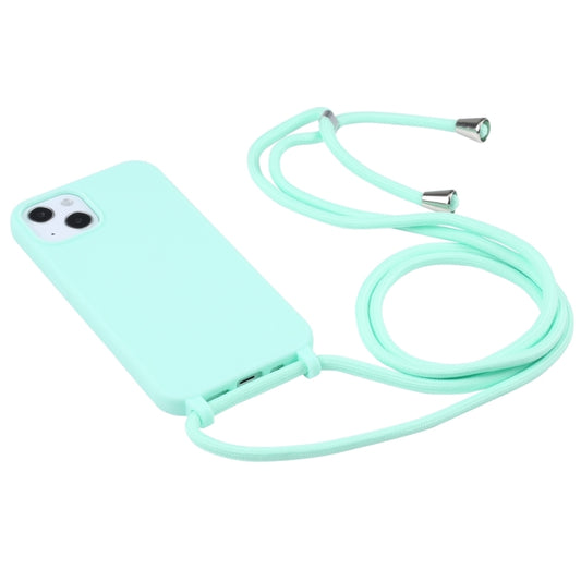 Candy Colors TPU Protective Phone Case with Lanyard For iPhone 16 Pro Max(Mint Green) by buy2fix