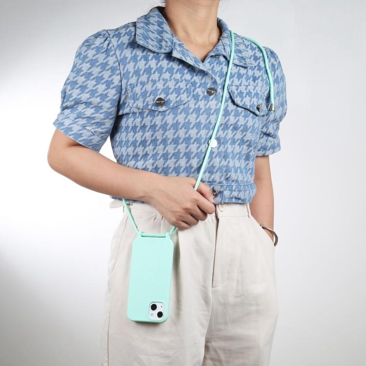 Candy Colors TPU Protective Phone Case with Lanyard For iPhone Air(Mint Green) - iPhone Air Cases by buy2fix | Online Shopping UK | buy2fix
