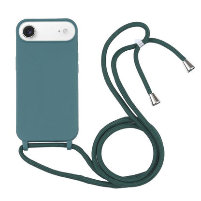 Candy Colors TPU Protective Phone Case with Lanyard For iPhone Air(Dark Green) - iPhone Air Cases by buy2fix | Online Shopping UK | buy2fix