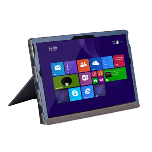 For Microsoft Surface Book 3 / 2 15 inch PU Leather Laptop Protective Case with Screen Stand(Dark Blue) by buy2fix