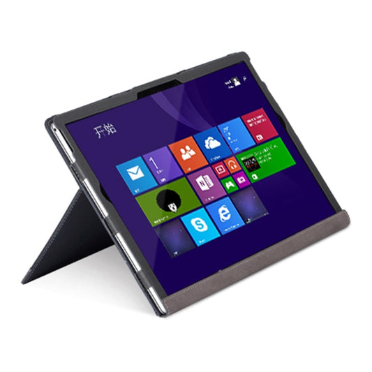 For Microsoft Surface Book 3 / 2 15 inch PU Leather Laptop Protective Case with Screen Stand(Black) by buy2fix
