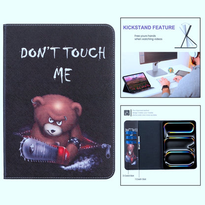 For Lenovo Tab M11 / Xiaoxin Pad 11 2024 Colored Drawing Leather Tablet Case(Bear) - Lenovo by buy2fix | Online Shopping UK | buy2fix