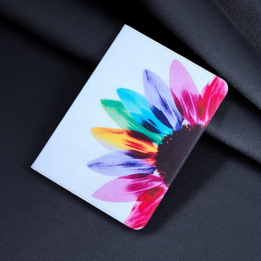 For Lenovo Tab M11 / Xiaoxin Pad 11 2024 Colored Drawing Leather Tablet Case(Sun Flower) by buy2fix