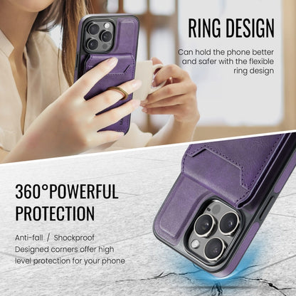 For iPhone 14 Pro Max MAGKING K1 MagSafe Detachable Wallet RFID Back Cover Phone Case(Purple) by MAGKING