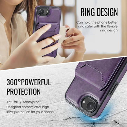 For iPhone 16e MAGKING K1 MagSafe Detachable Wallet RFID Back Cover Phone Case(Purple) - iPhone 16e Cases by MAGKING | Online Shopping UK | buy2fix