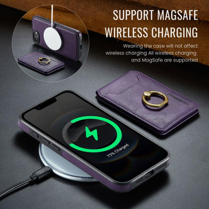 For iPhone 16e MAGKING K1 MagSafe Detachable Wallet RFID Back Cover Phone Case(Purple) - iPhone 16e Cases by MAGKING | Online Shopping UK | buy2fix