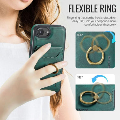 For iPhone 16e MAGKING K1 MagSafe Detachable Wallet RFID Back Cover Phone Case(Green) - iPhone 16e Cases by MAGKING | Online Shopping UK | buy2fix