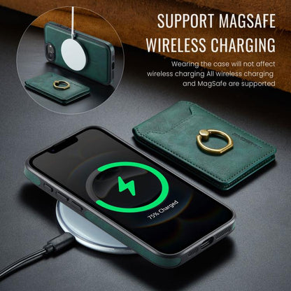 For iPhone 16e MAGKING K1 MagSafe Detachable Wallet RFID Back Cover Phone Case(Green) - iPhone 16e Cases by MAGKING | Online Shopping UK | buy2fix